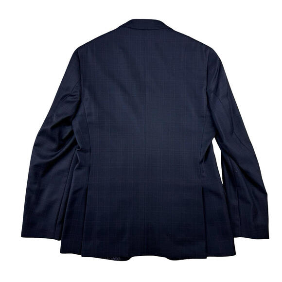 Ted Baker Joey CT Modern Fit Blazer Jacket Navy Check Size US 40 R - Picture 2 of 7